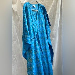 Pax Philomena Kaftan - One Size - Blue Pattern -Lightweight - Like New
